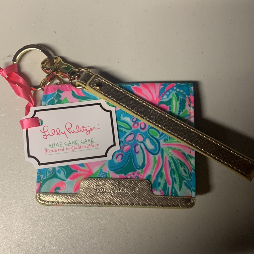 Lilly Pulitzer snap card case wallet wristlet